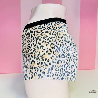 Mini sukně s leopardím potiskem a černým elastickým pasem EliteComfort