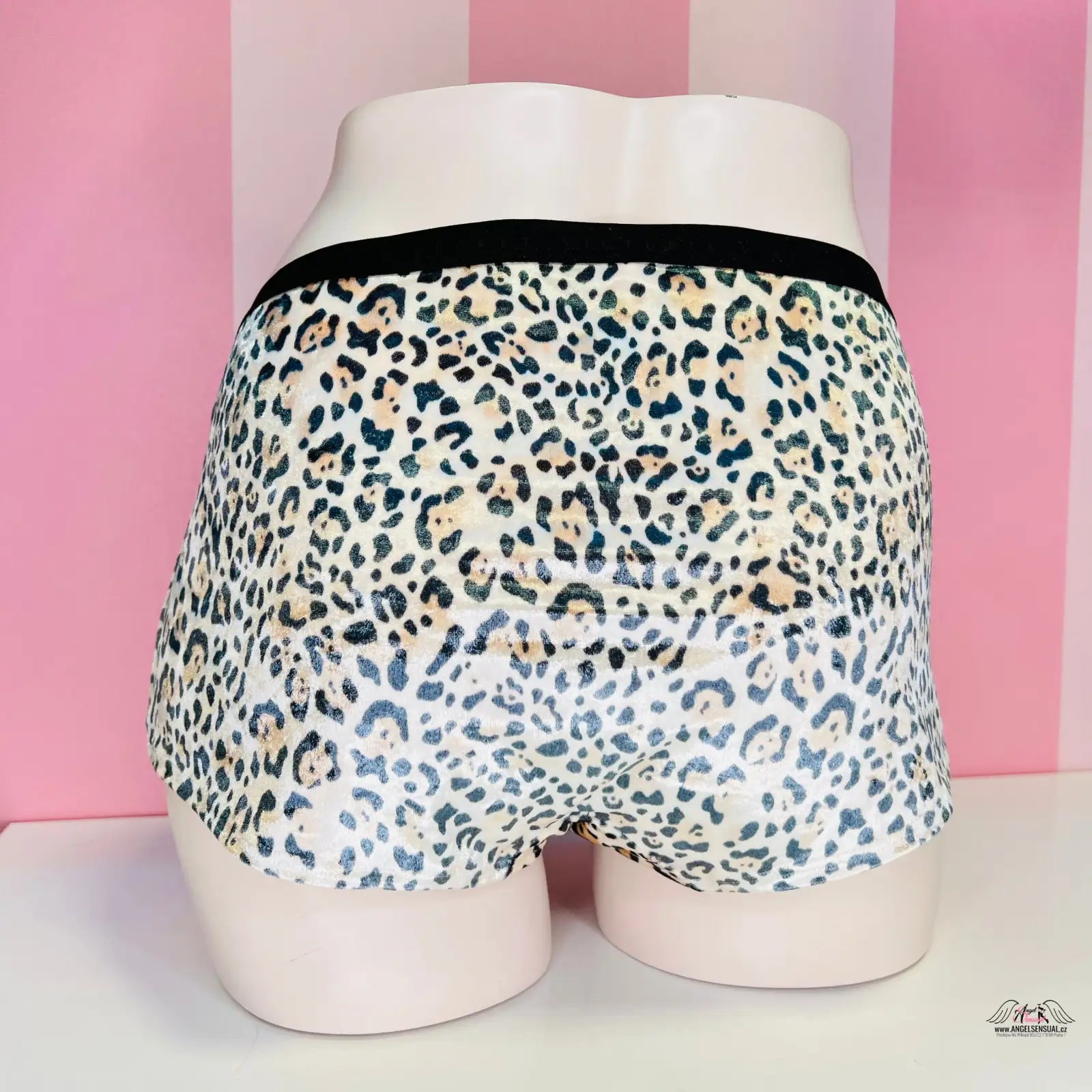 Leopardí vzor chlapec boxerky s černým lemem EliteComfort pro každodenní nošení
