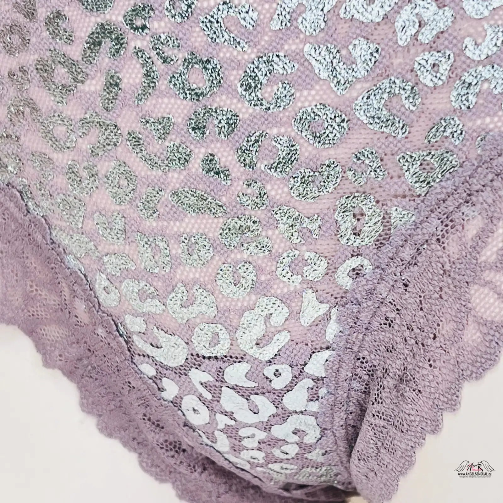 Krajkové brazilské kalhotky PINK s tygrovaným vzorem a svůdnou estetikou