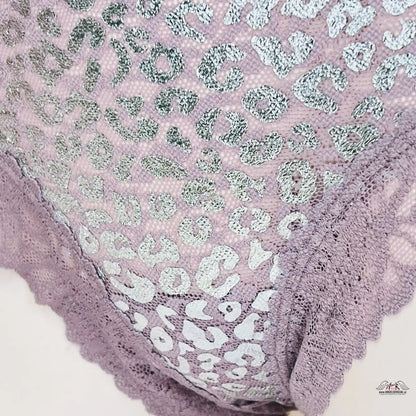 Krajkové brazilské kalhotky PINK s tygrovaným vzorem a svůdnou estetikou