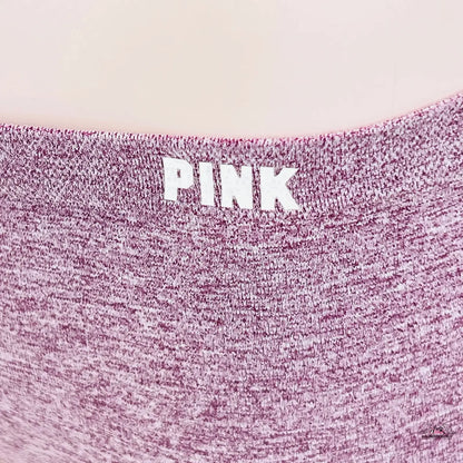 Heatherová růžová tkanina s logem PINK na hipster kalhotkách pro každodenní nošení