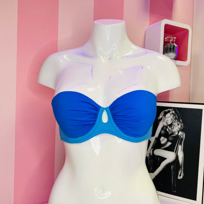 Horní díl plavek s push-up efektem - Modrá / 34A / Druhá kategorie - Victoria’s Secret