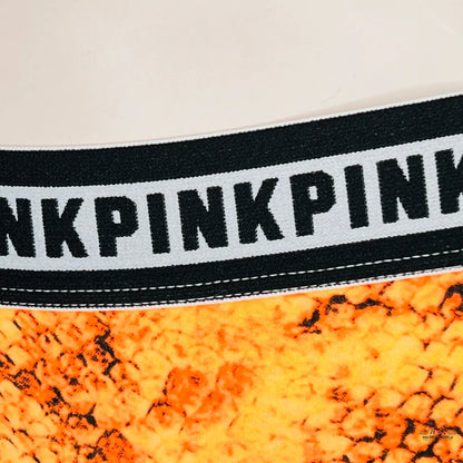 Kalhotky s hadím vzorem - S / Oranžová / Nové se štítky - PINK