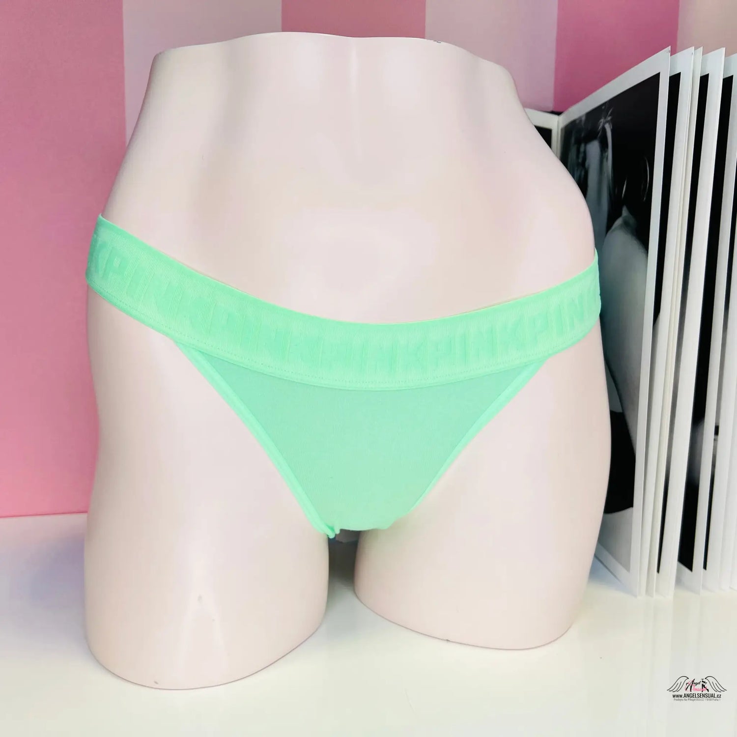 Kalhotky s vyšší gumou - Zelená / S / Nové se štítky - Victoria’s Secret
