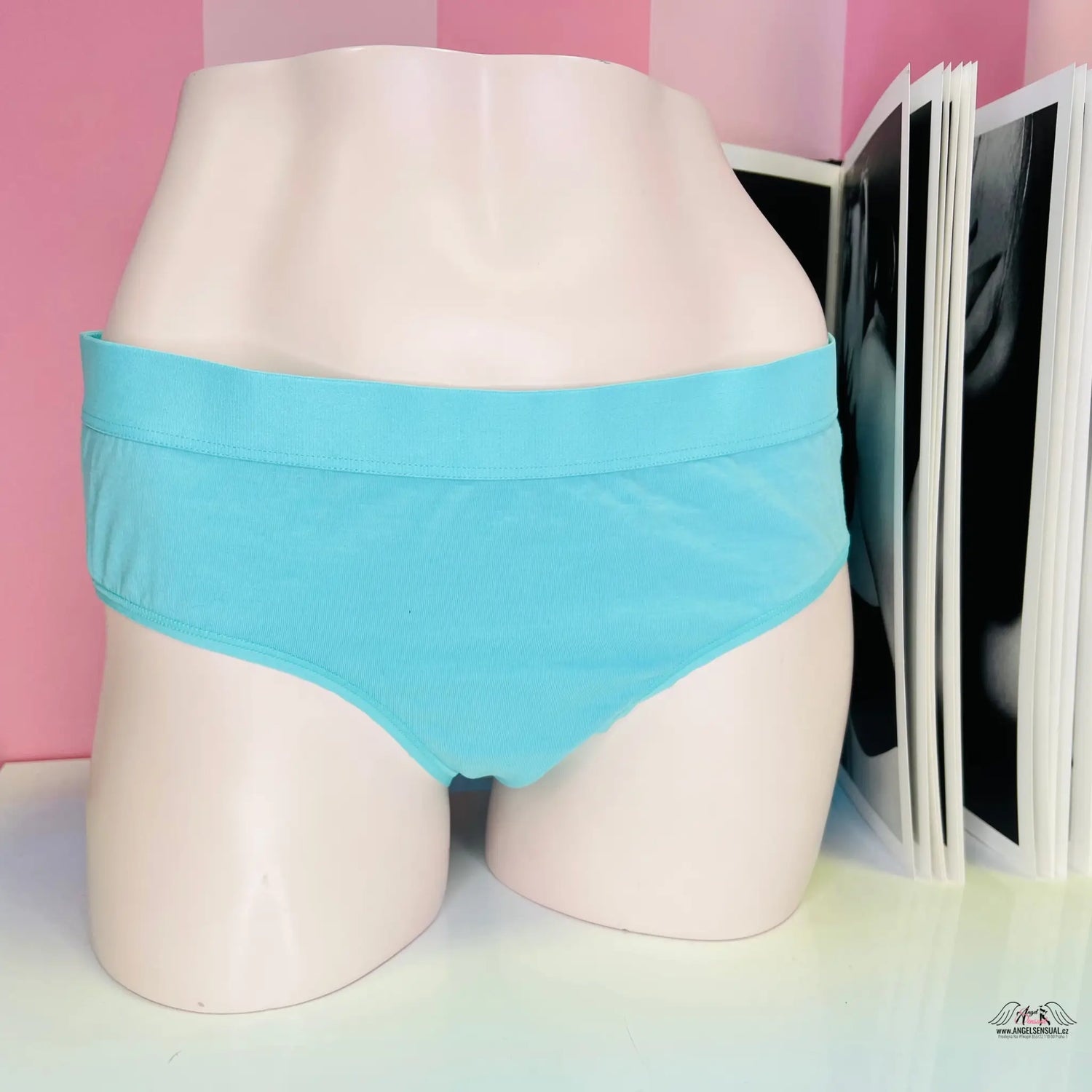 Kalhotky s vyšším pasem - XL / Modrá / Nové se štítky - Victoria’s Secret