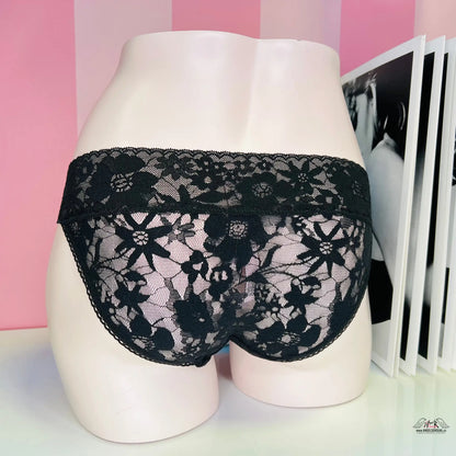 Krajkové kalhotky - S / Černá / Nové se štítky - Kalhotky Victoria’s Secret