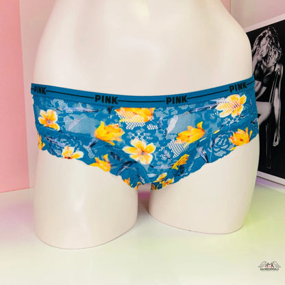 Krajkové kalhotky s květinami - S / Zelená / Nové se štítky - Cheekster Victoria’s Secret