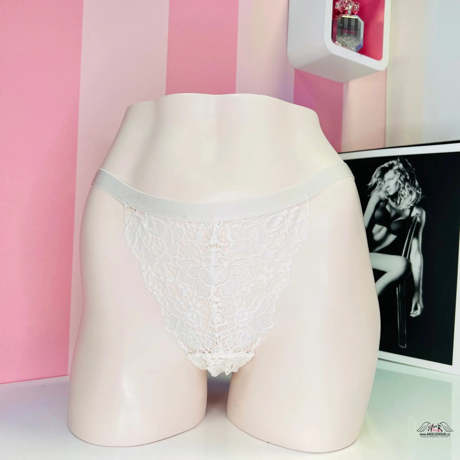 Krajkové kalhotky - M / Bílá / Nové se štítky - Kalhotky Victoria’s Secret