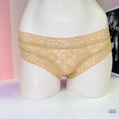 Lace Waist Cheeky Panty - L / Béžová / Nové se štítky - Kalhotky Victoria’s Secret