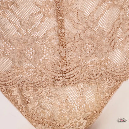 Beige květinové krajkové tanga Luxus a Elegance od Victoria’s Secret