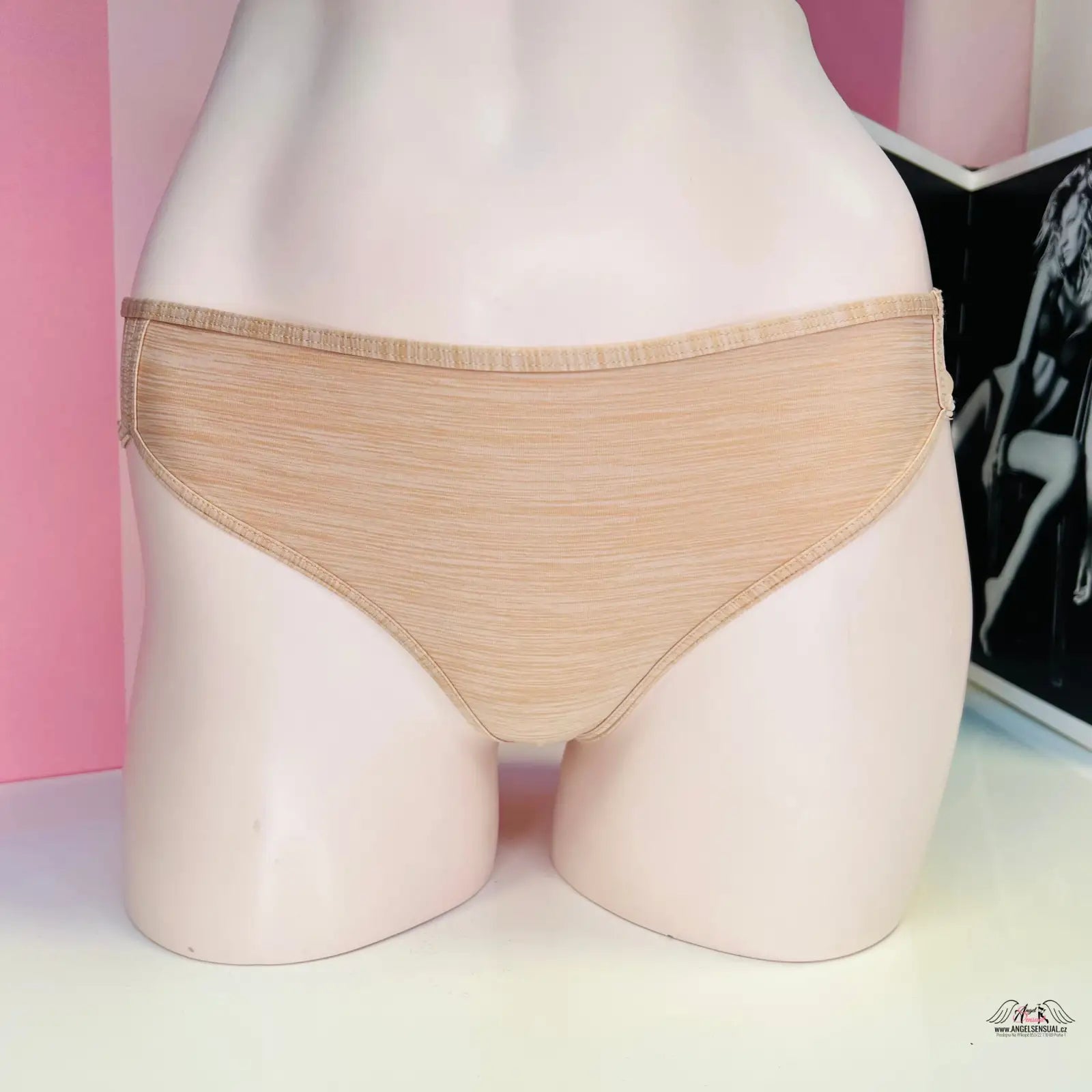 Bežové dámské spodní prádlo Luxus a Pohodlí v Žíhaných Tangách od Victoria’s Secret