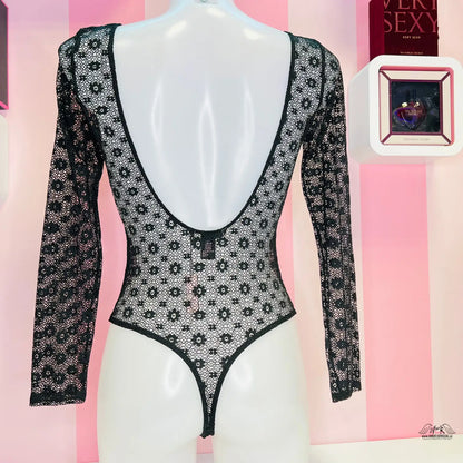 Černobílé body s černou krajkovou výšivkou, Luxusní Body od Agent Provocateur
