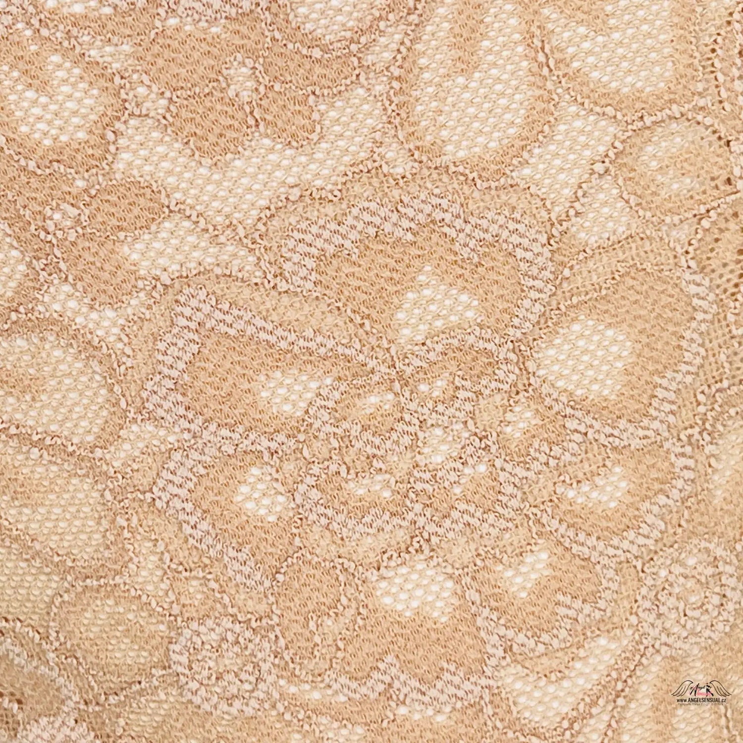 Beige květinová krajka materiál pro Luxusní Celokrajkové Kalhotky