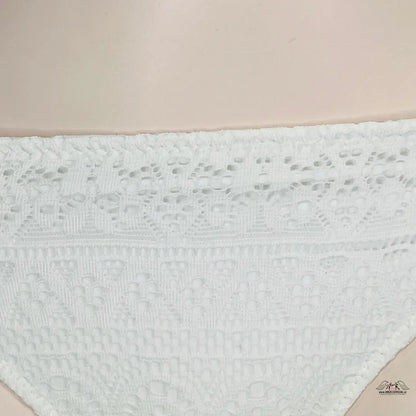 Bílý krajkový plavkový spodek Luxusní Krajkový Spodní Díl Plavek pro Sofistikovanou Eleganci