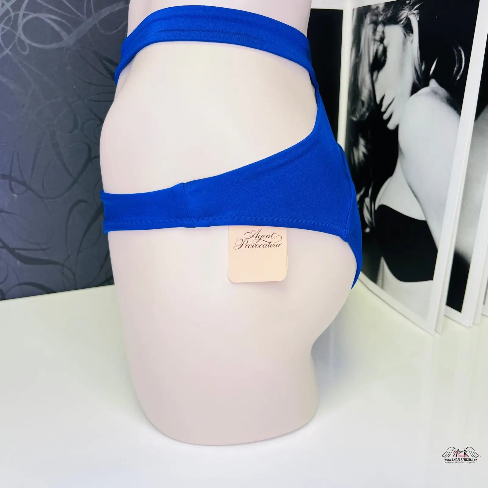 Modré vykrojené kraťasy Luxusní Plavky Lexxi Bikini Brief pro stylový vzhled