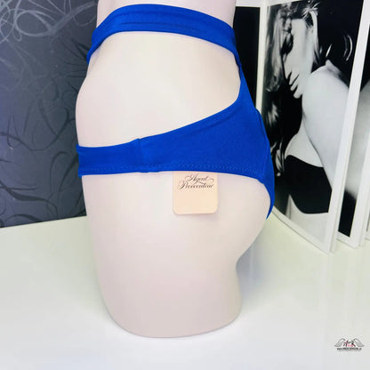 Modré vykrojené kraťasy Luxusní Plavky Lexxi Bikini Brief pro stylový vzhled