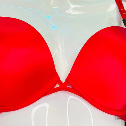 Elegantní Push Up Podprsenka s Dvojitými Nastavitelnými Ramínky a Ozdobou - Podprsenky