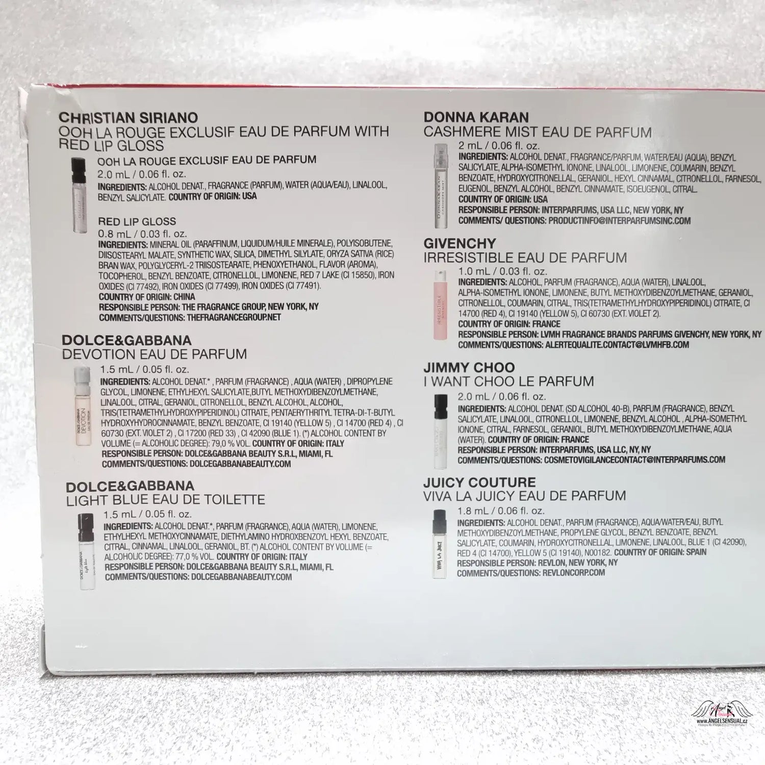 Sada vzorků parfémů a rtěnky z kolekce Macy’s Favorite Scents For Her s dolce&amp;gabbana intense eau