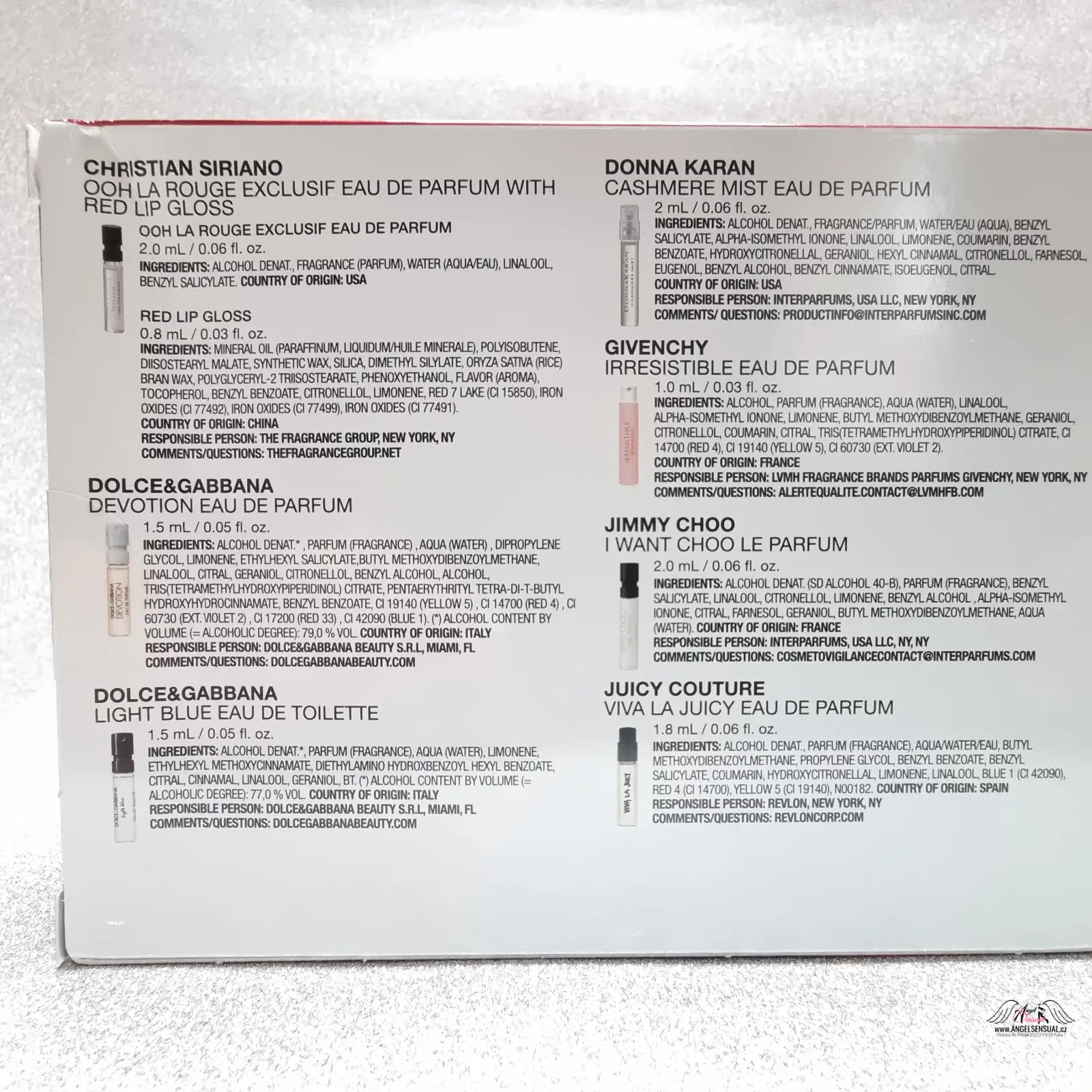 Sada vzorků parfémů a rtěnky z kolekce Macy’s Favorite Scents For Her s dolce&amp;gabbana intense eau
