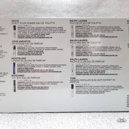 Vzorek parfémů Macy’s Favorite Scents For Him s Ralph Lauren Polo a pour homme eau