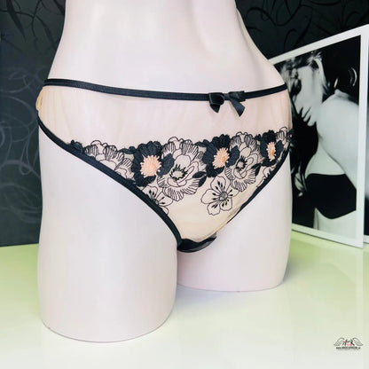 Floral embroidered lingerie from Agent Provocateur, featuring romantic design and bow