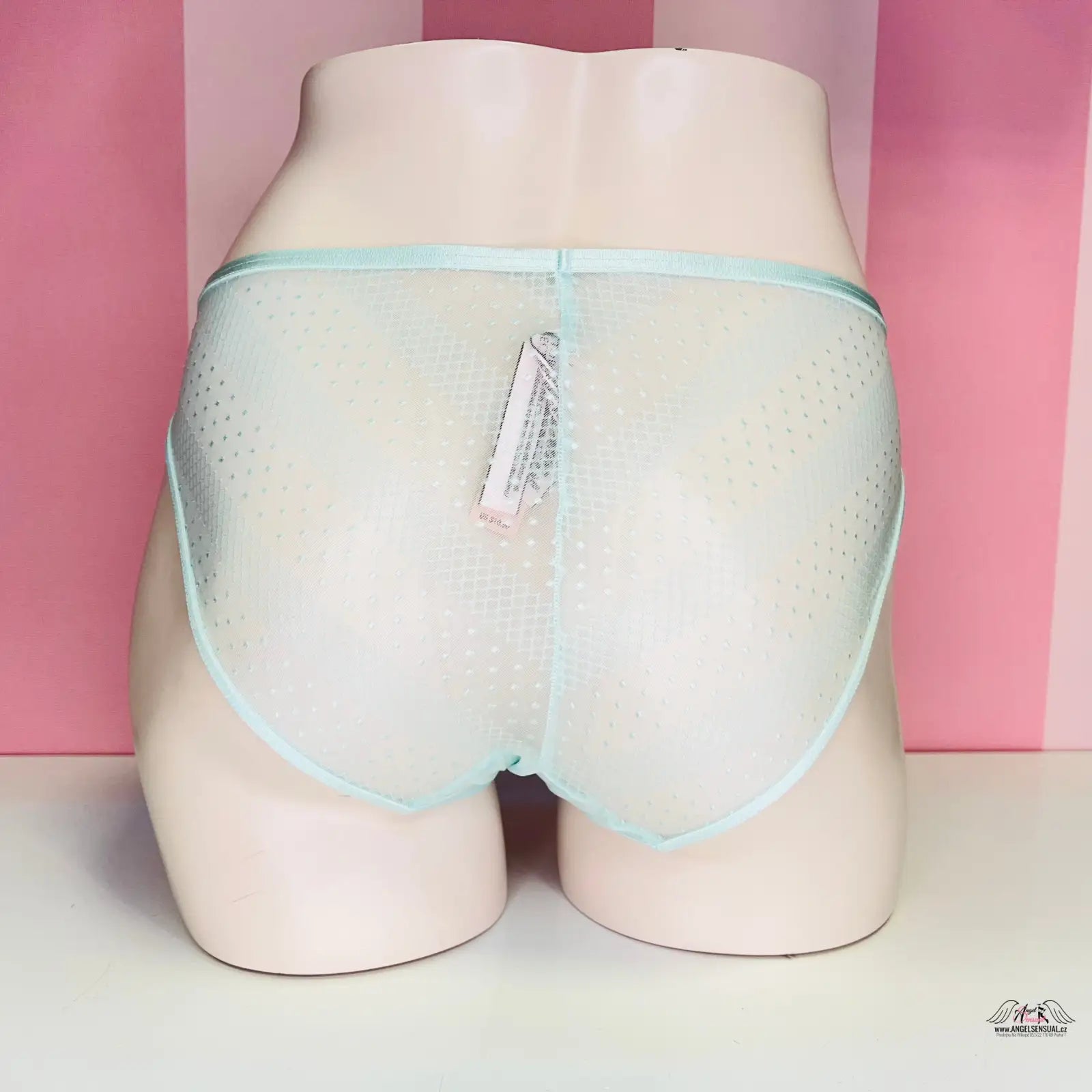 Ženský mannequin v modrých kalhotkách z produktu Objevte Trendy a Pohodlí