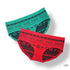 Červené a zelené kalhotky PINK s motivem sobů, lingerie