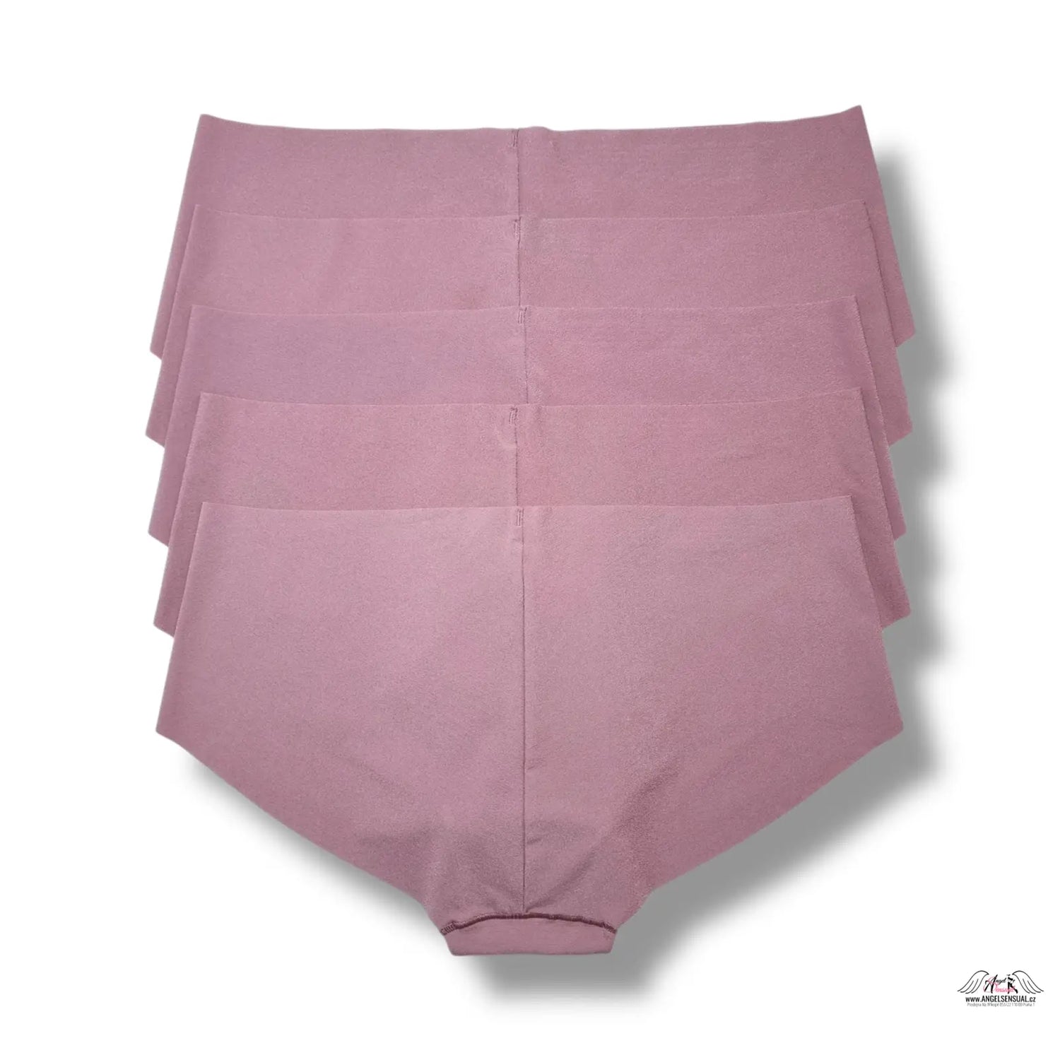 Růžový 5-balíček bezšvových hipster kalhotek PINK M, lavenda, měkký materiál