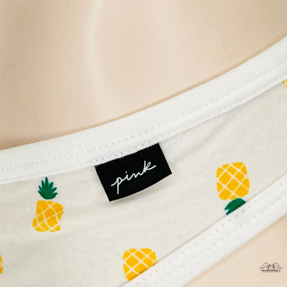 Bavlněné kalhotky s ananasovým vzorem a růžovou značkou, angel sensual, apparel &amp; accessories