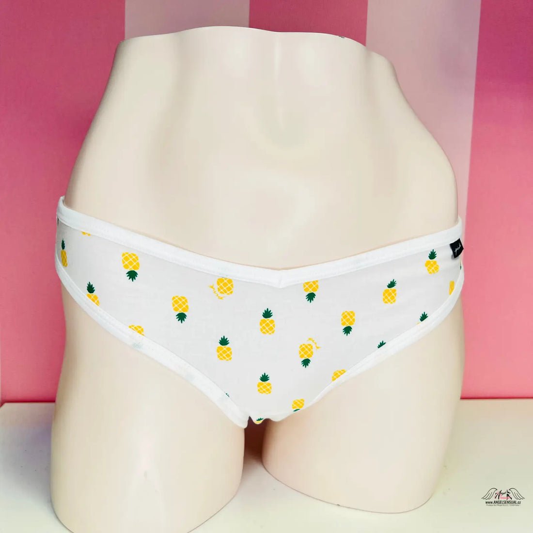 Bavlněné kalhotky PINK Angel Sensual s bílým ananasovým vzorem, apparel & accessories