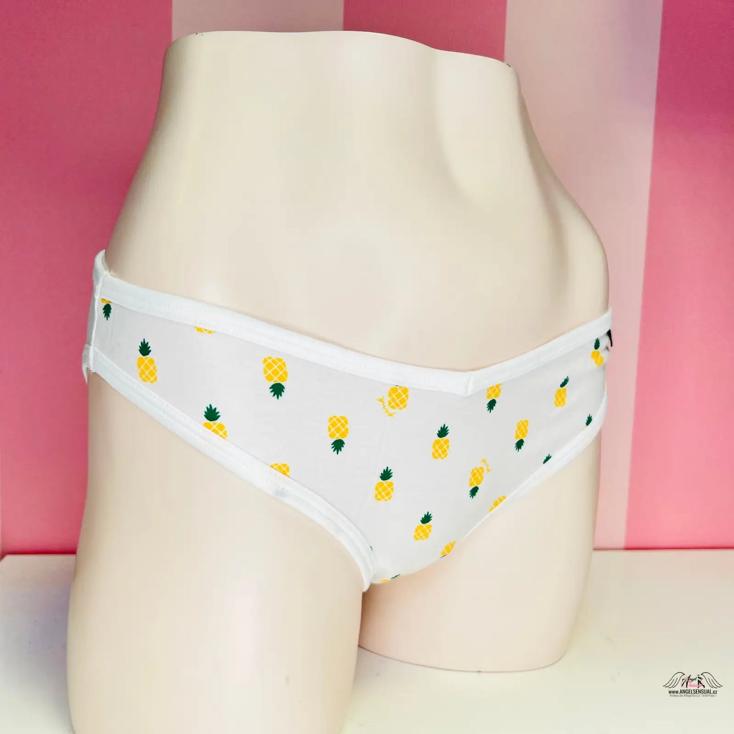 Bavlněné kalhotky s bílým ananasovým vzorem, Angel Sensual, apparel &amp; accessories
