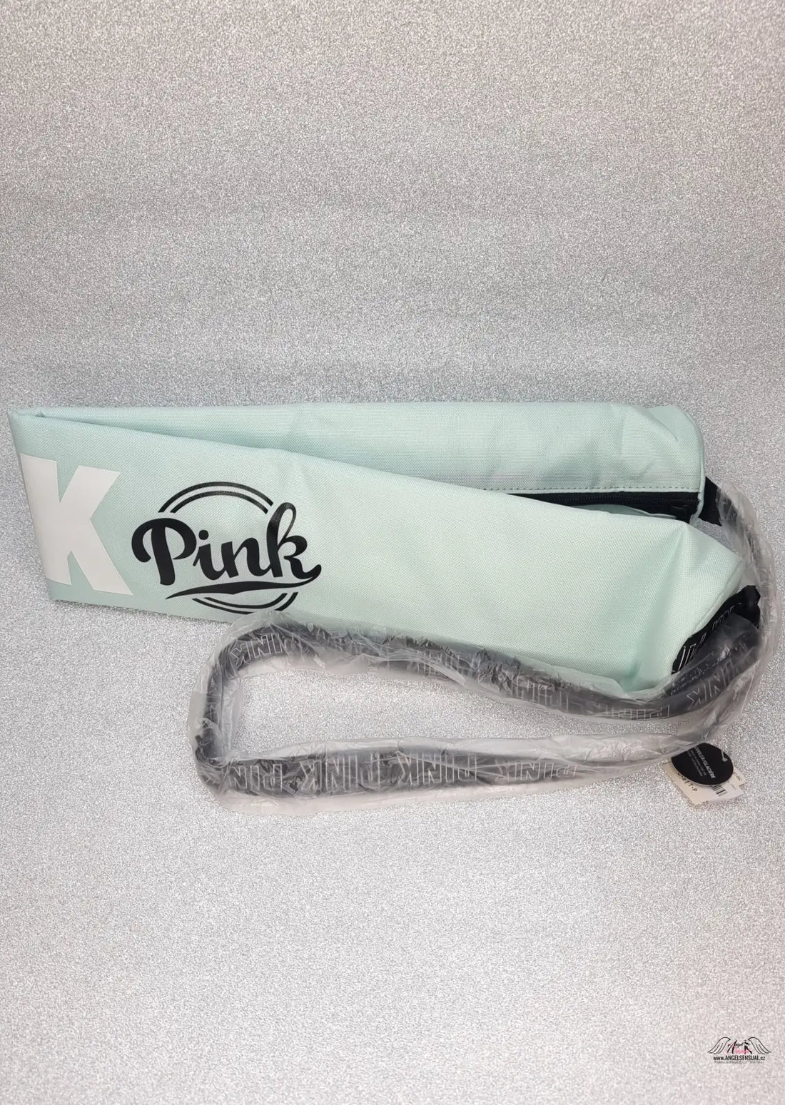 Stylový Úložný vak PINK Cooler Chladicí Vak Přes Rameno s modrým růžovým designem