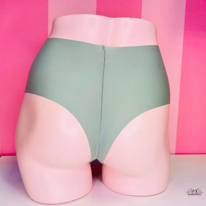 Zelené elastické tanga s vysokým pasem a logem Pink pro pohodlí a styl