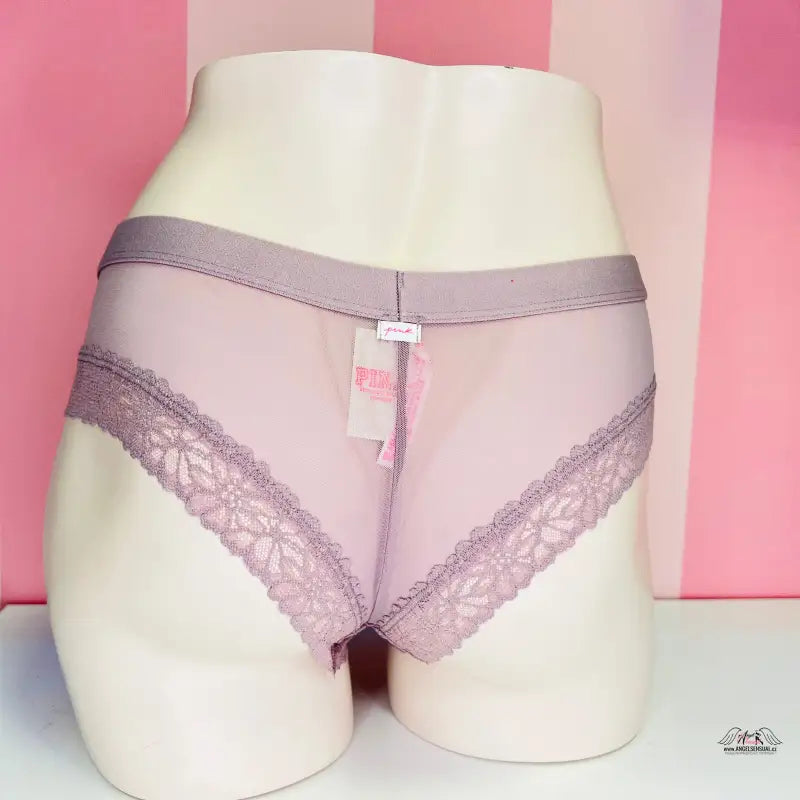 Lavender kalhotky Cheekster s jemnou síťovinou a lace-trim zadní straně