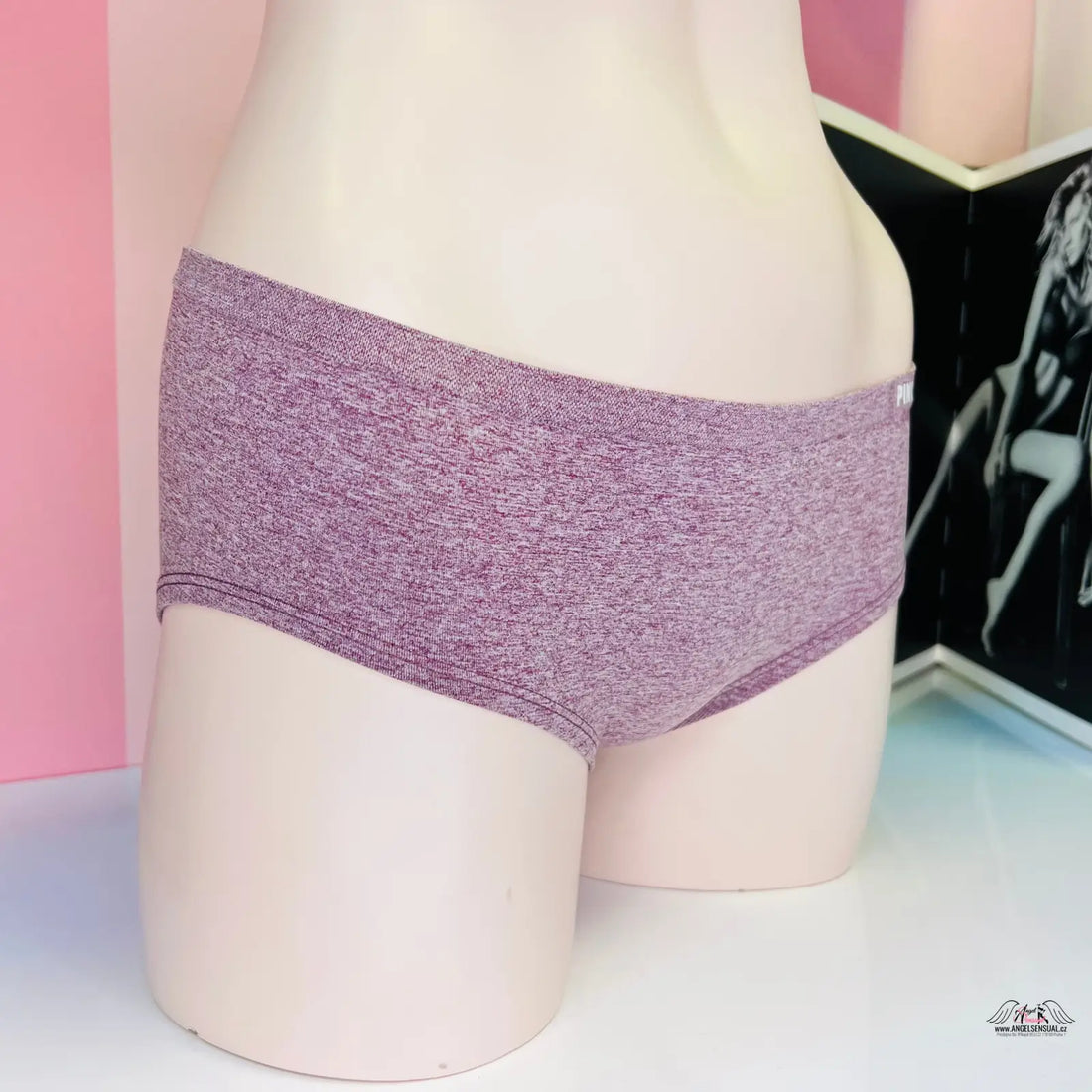 Purple heathered underwear PINK Kalhotky Hipster, elastické hipster kalhotky, velice příjemného materiálu