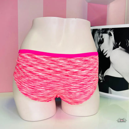 Manekýn spodní torso v růžových žíhaných kalhotkách s měkkou gumou