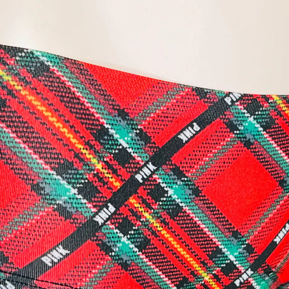 Red and green plaid fabric from PINK Kraťáskové Kalhotky with barevným motivem for lingerie and apparel &amp; accessories