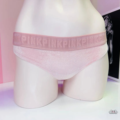 Pevnou gumou semišové tanga Pink Tanga Růžové apparel &amp; accessories