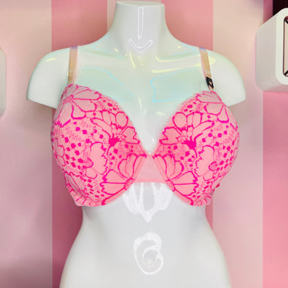 Podprsenka s krajkou - 38DD / Růžová / Nové se štítky - Podprsenky Victoria’s Secret
