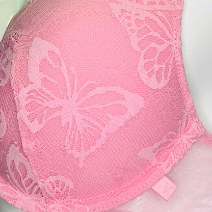 Podprsenka s motivem motýlů - 34B / Růžová / Nové se štítky - Podprsenky Victoria’s Secret