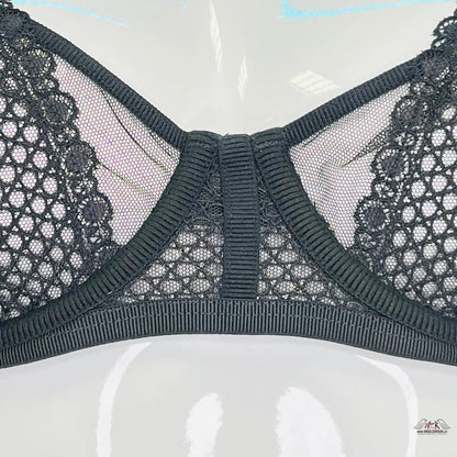 Síťovaná podprsenka - Černá / 34C / Nové se štítky - Podprsenky Victoria’s Secret