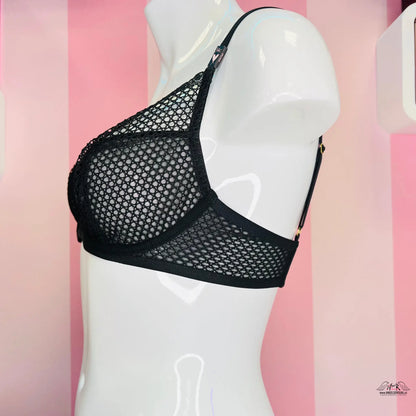 Síťovaná podprsenka - Černá / 34C / Nové se štítky - Podprsenky Victoria’s Secret