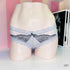 Pale blue and gray lace women’s underwear on a mannequin for Smyslné Elegance