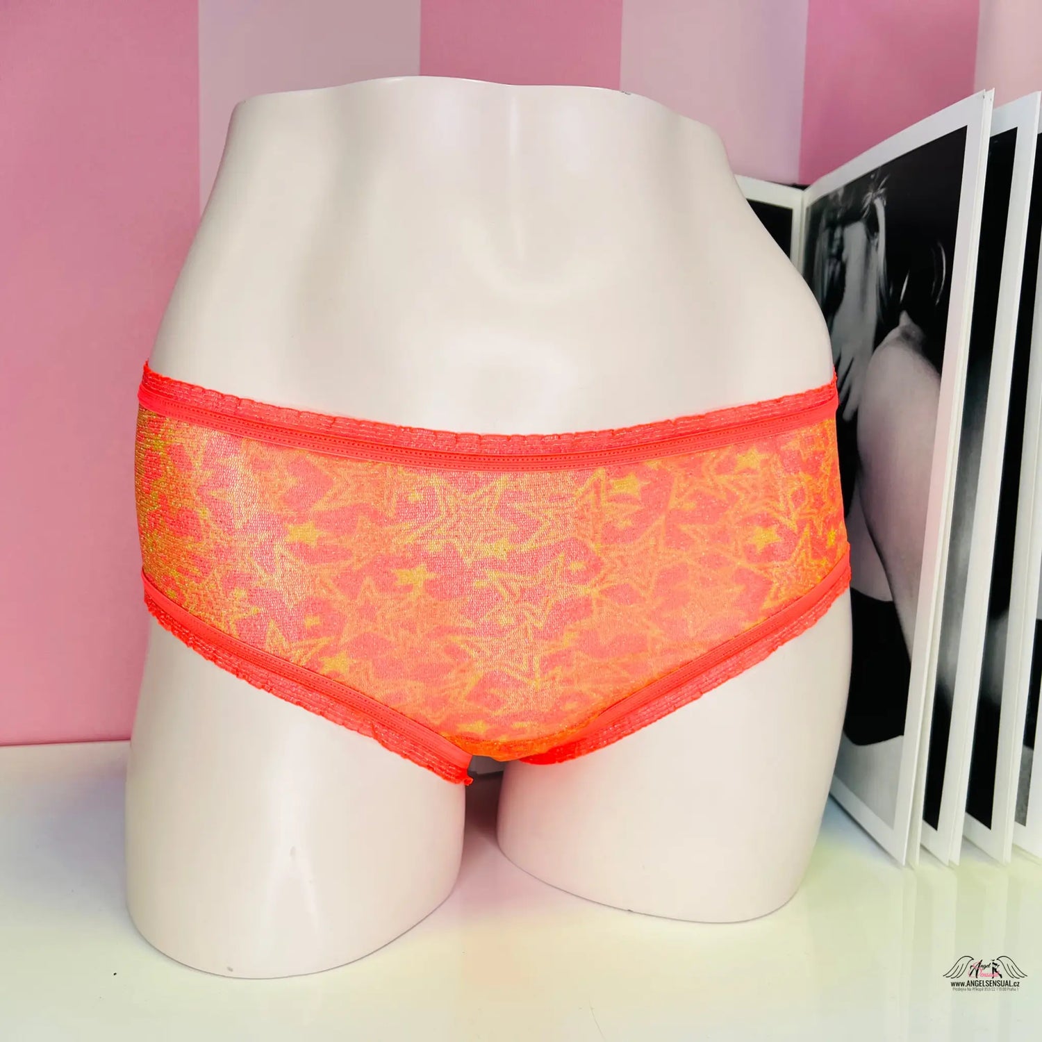 Síťované kalhotky - M / Oranžová / Nové se štítky - Kalhotky Victoria’s Secret