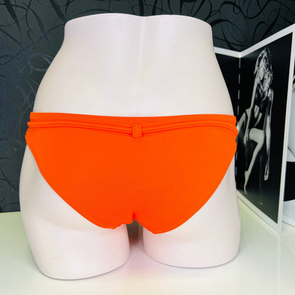 Stylový spodní díl plavek Honore s ozdobnou šňůrkou a oranžovými bikinovými kalhotkami