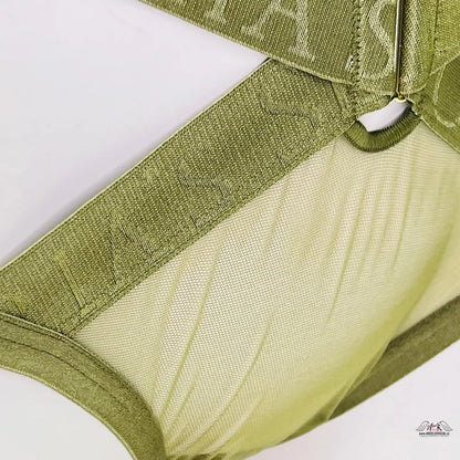 Olivově zelená síťovaná lingerie, kalhotky Cheeky od Victoria’s Secret pro neodolatelný šarm