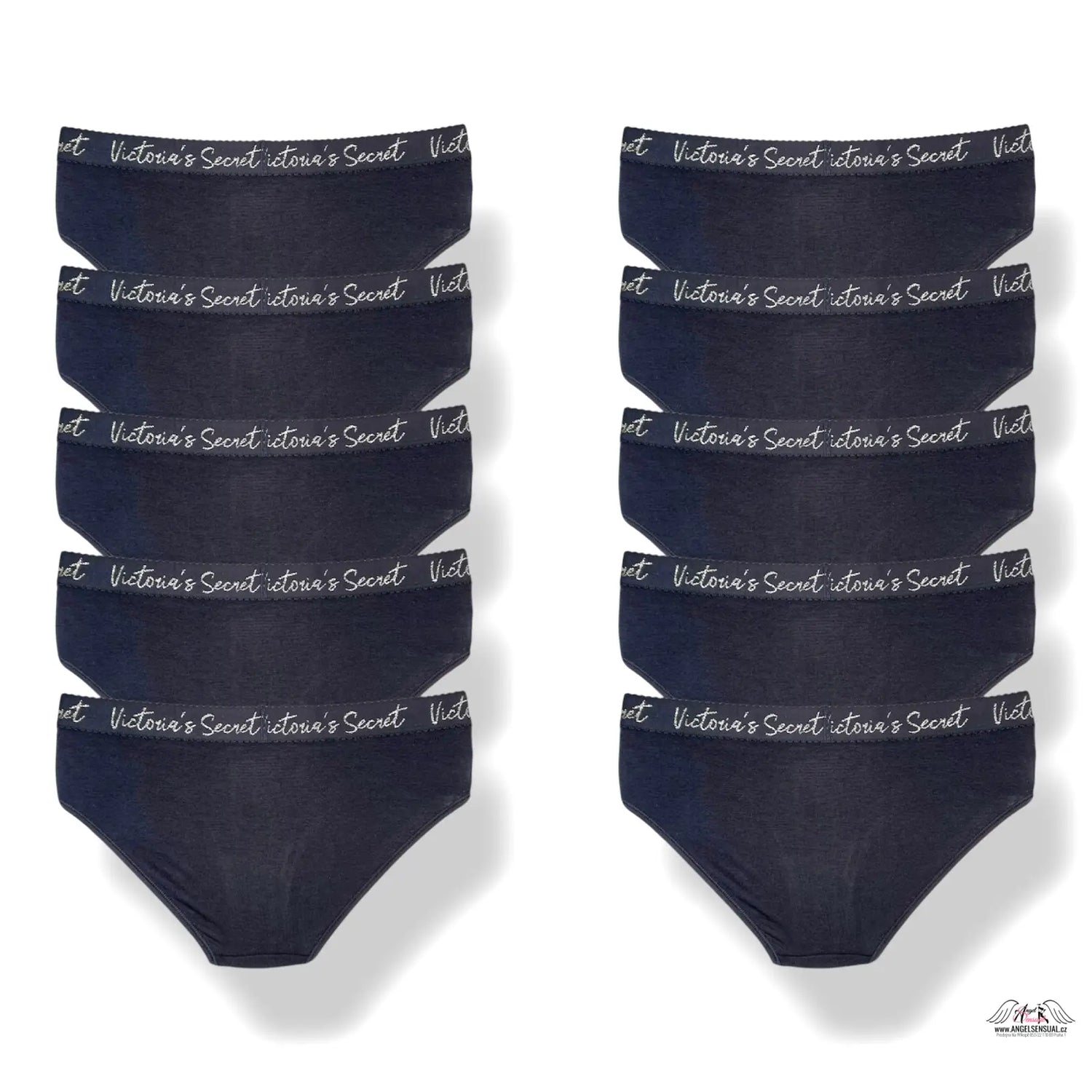 12balení černé bavlněné spodní prádlo Victoria’s Secret hřejivky