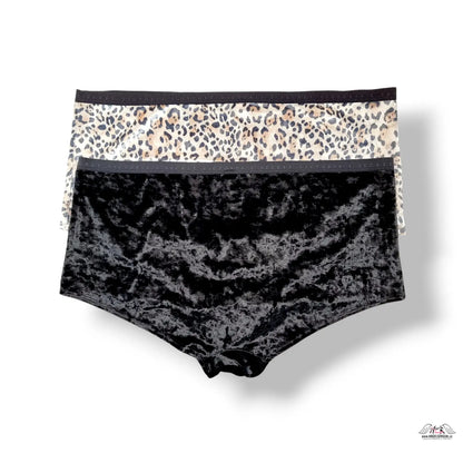 Leopard print a sametové kalhotky Victoria’s Secret 2-pack XL