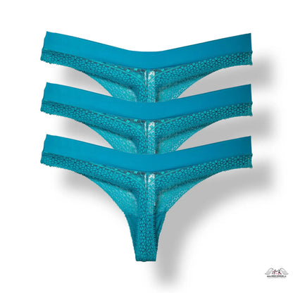 Sodová třpytivá sada spodního prádla Victoria’s Secret 3-Pack XS tanga