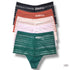 6-balíček pánských boxerků v barvách a vzorech, včetně zelené s bílými pruhy, spodní prádlo